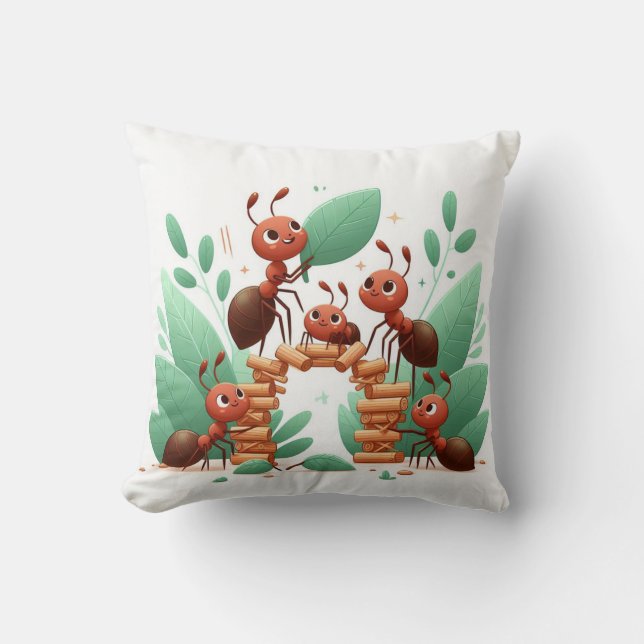  Ants in Wonderland Pillow (Front)
