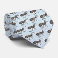 Ants Marching Picnic Ant Black Blue Insect Print