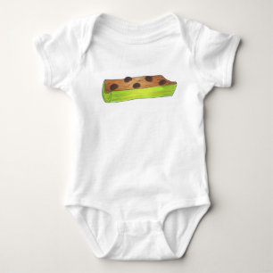 Ants on a Log Celery Peanut Butter Picnic Food Baby Bodysuit