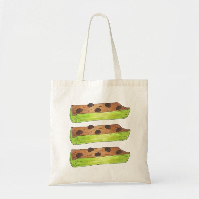 Ants on a Log Peanut Butter and Celery Sticks Tote (Front)