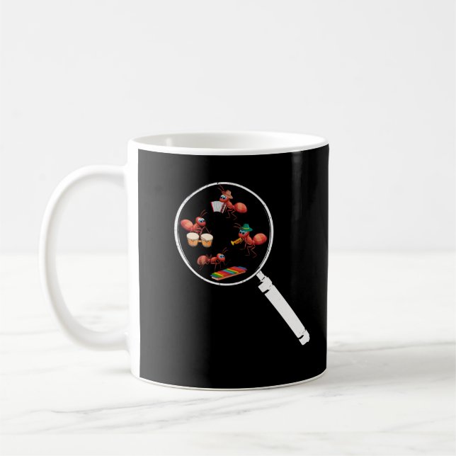 Ants Playing Music Ant Lover Funny Insects Coffee Mug (Left)