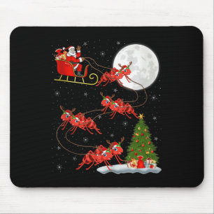 Ants Santa Sleigh Flying Funny Magical Christmas T Mouse Mat