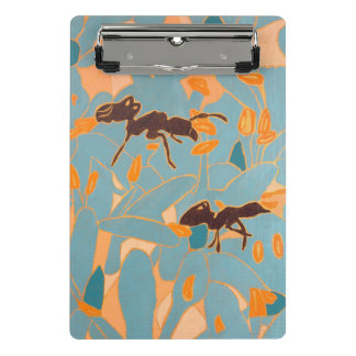 Ants with Blue flowers Autralian Flora Mini Clipboard