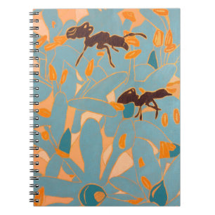 Ants with Blue flowers Autralian Flora Notebook