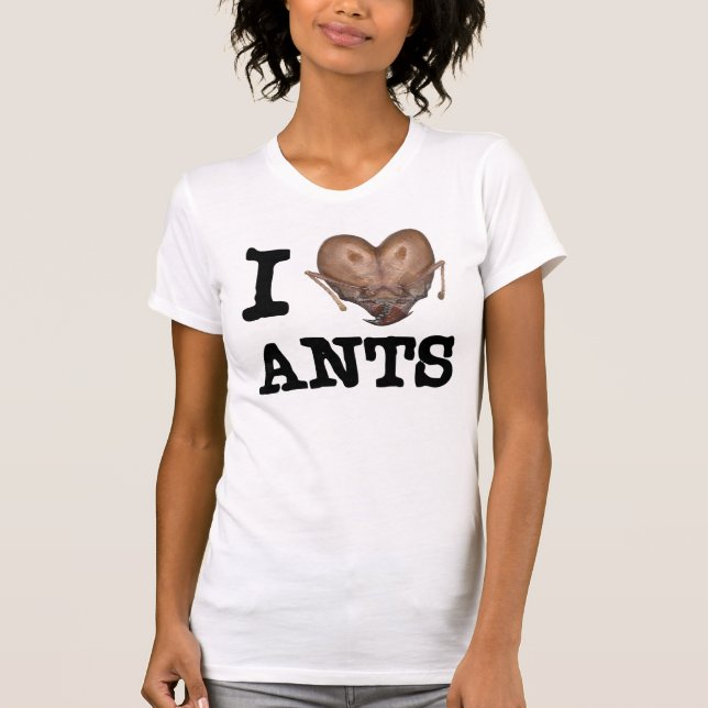 AntWeb I Heart Ants T-Shirt (Front)