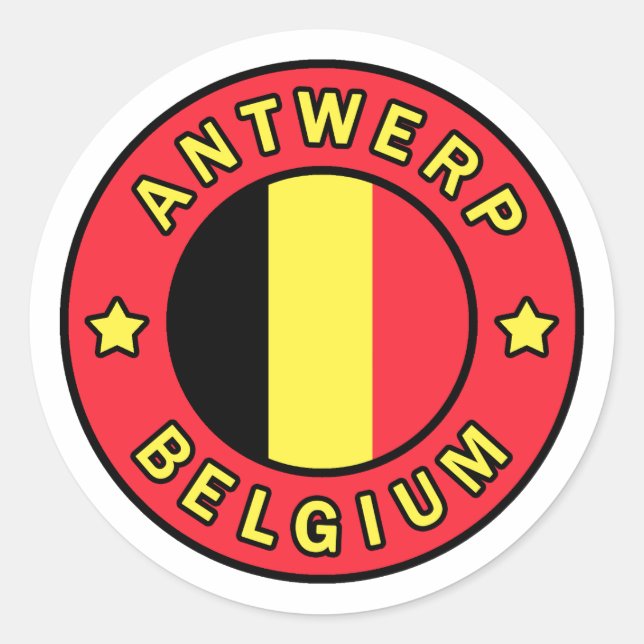 Antwerp Belgium Classic Round Sticker (Front)