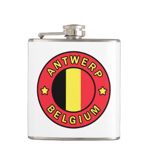 Antwerp Belgium Hip Flask