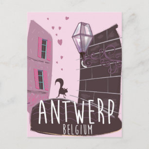Antwerp, Belgium holiday travel poster Postcard