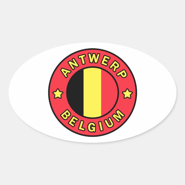 Antwerp Belgium Oval Sticker (Front)
