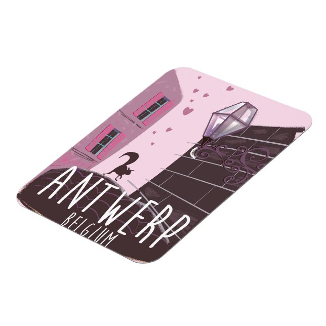 Antwerp, Belgium Travel poster Magnet (Left Side)