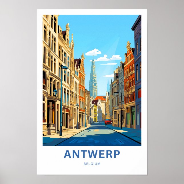 Antwerp Belgium Travel Print (Front)