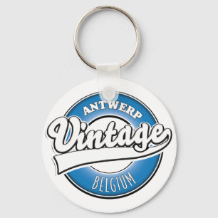Antwerp belgium vintage logo key ring