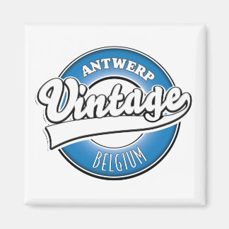 Antwerp belgium vintage logo magnet