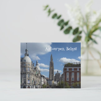 Antwerp Cityscape Belgium from Steenplein Holiday Postcard