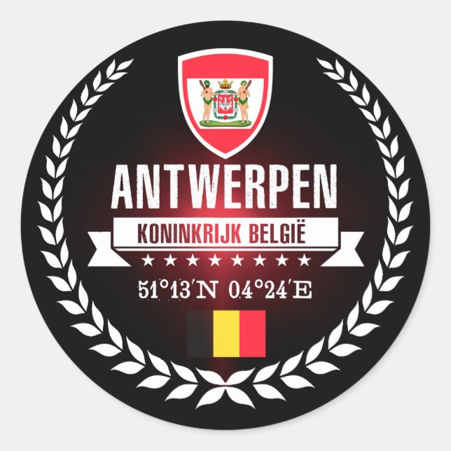 Antwerp Classic Round Sticker (Front)