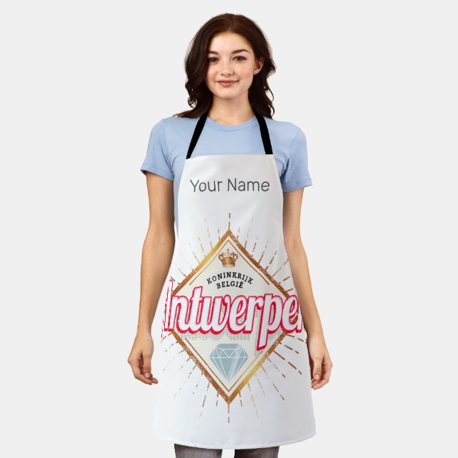 Antwerp Flanders Belgium Retro Vintage Souvenir Apron (Worn)