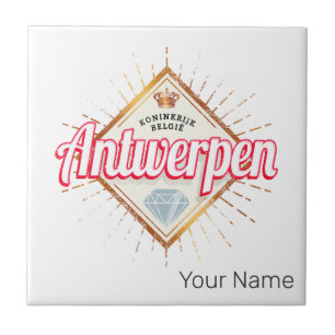 Antwerp Flanders Belgium Retro Vintage Souvenir Tile