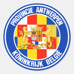 Antwerp Round Emblem Classic Round Sticker
