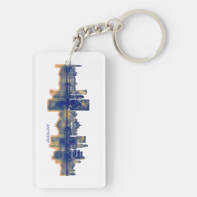 Antwerp Skyline Key Ring (Back)