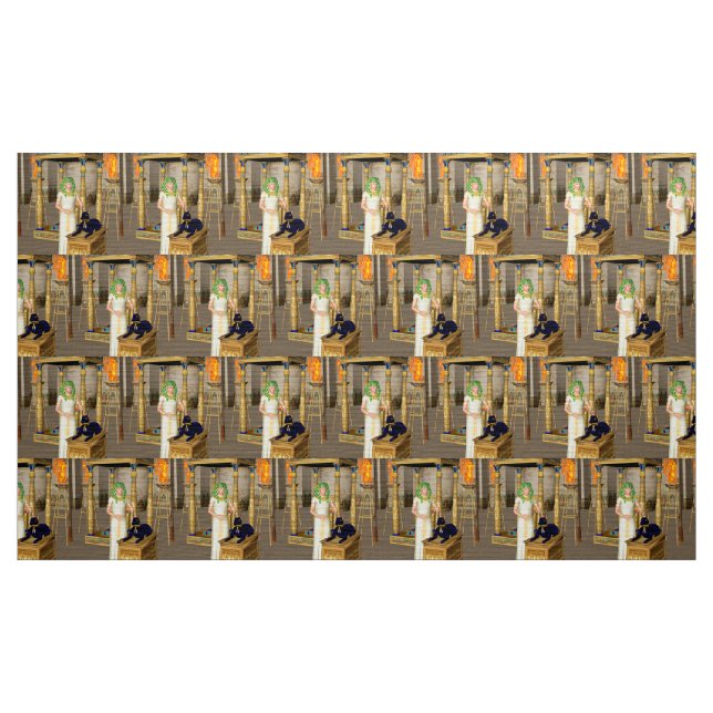 Anubis, ancient Egyptian god Fabric (Yard)