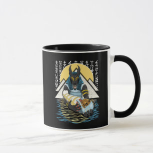 Anubis Ancient Egyptian God Illustration Mug