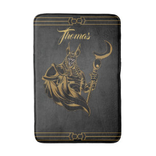 Anubis ancient of Egypt. Bath Mat