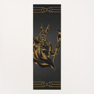 Anubis ancient of Egypt. Yoga Mat