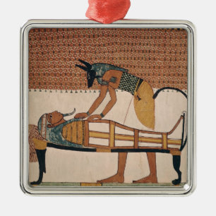 Anubis attends Sennedjem's Mummy Metal Tree Decoration