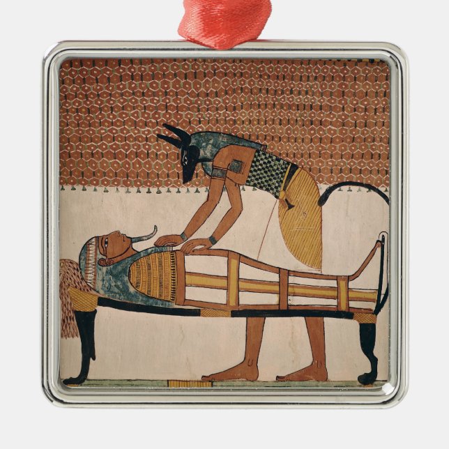 Anubis attends Sennedjem's Mummy Metal Tree Decoration (Front)