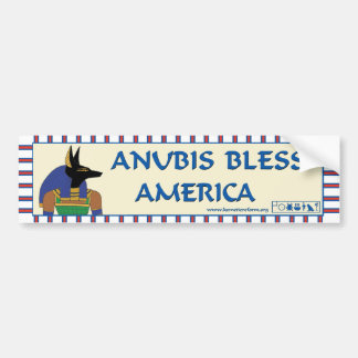 Anubis Bless America Bumper Sticker