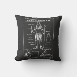 Anubis Blueprint Icon Tee Cushion