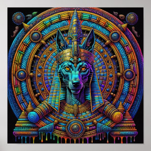Anubis Egyptian Art Poster