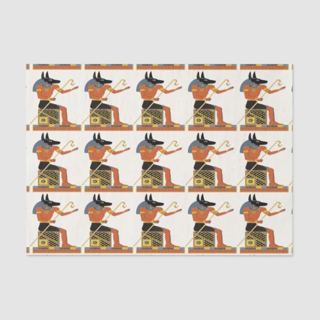Anubis Egyptian Folk Art 1 Tissue Paper (Front)