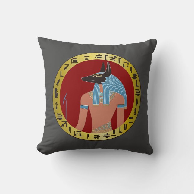 Anubis, Egyptian God Cushion (Front)