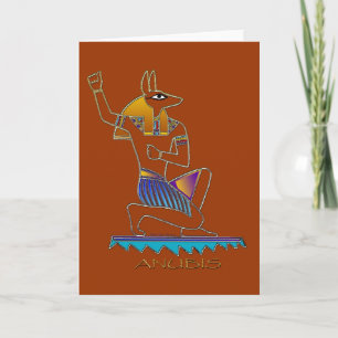 ANUBIS Egyptian God Greeting Card