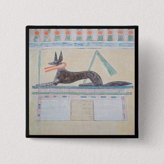 Anubis, Egyptian god of the dead 15 Cm Square Badge (Front)