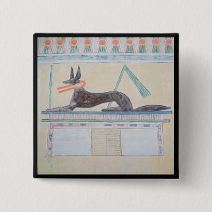 Anubis, Egyptian god of the dead 15 Cm Square Badge