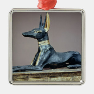 Anubis, Egyptian god of the dead from a chest Metal Tree Decoration