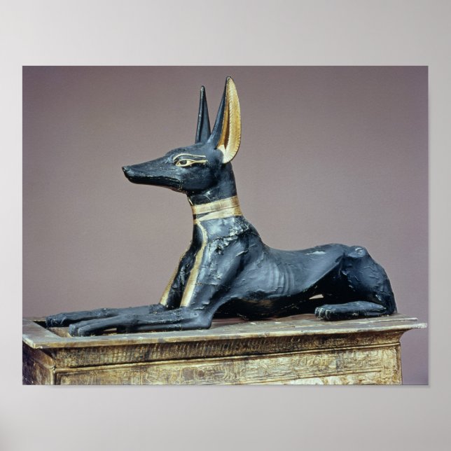 Anubis, Egyptian god of the dead from a chest Poster (Front)
