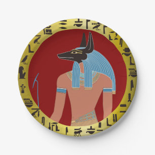 Anubis, Egyptian God Paper Plate
