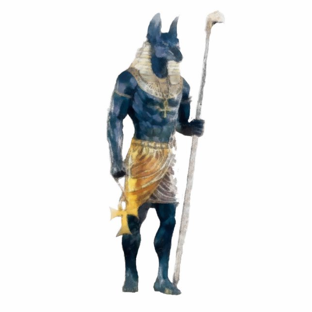 Anubis Egyptian God Photo Sculpture Decoration (Front)