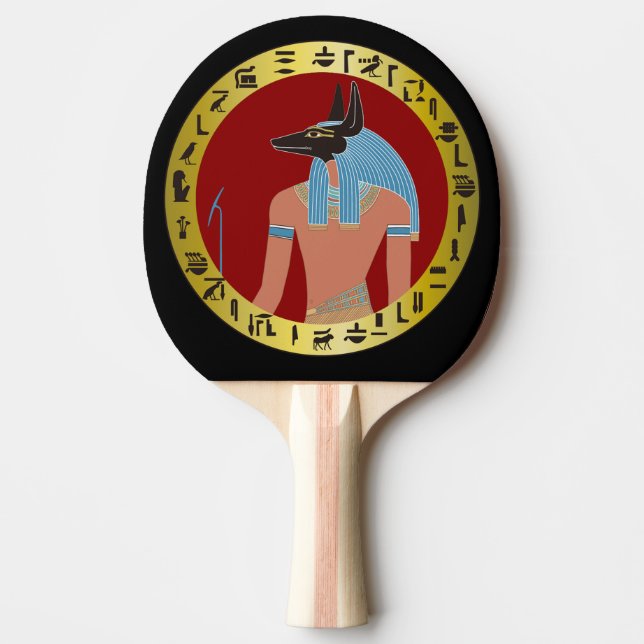 Anubis, Egyptian God Ping Pong Paddle (Front)