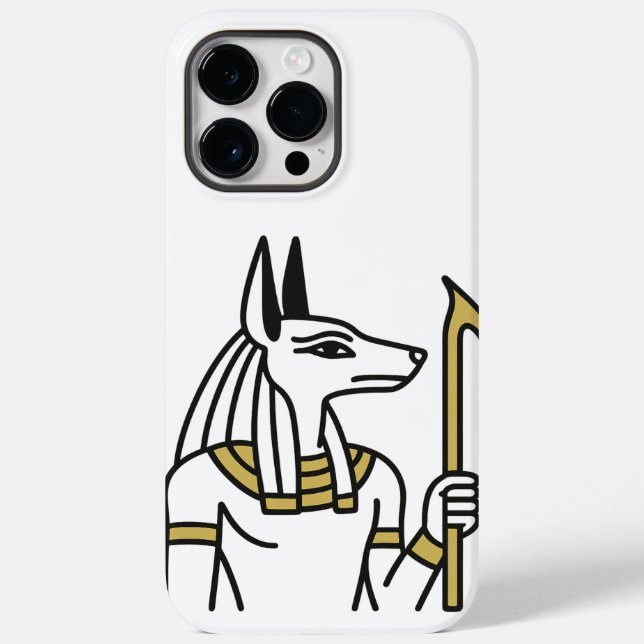 Anubis Egyptian Line Art iPhone Case (Back)