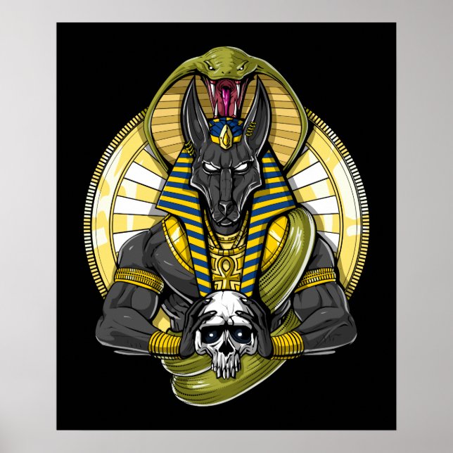 Anubis Egyptian Wolf God Poster (Front)