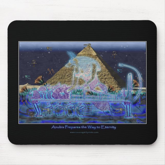 Anubis Fantasy Egyptian Mouse Pad (Front)