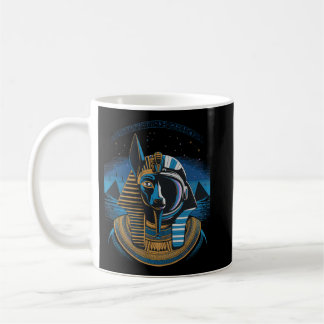 Anubis Hybrid – Guardian of the Cosmic Realms Coffee Mug
