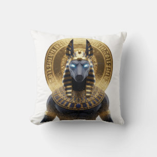 Anubis Jackal Pillow Ancient Egyptian God Decora