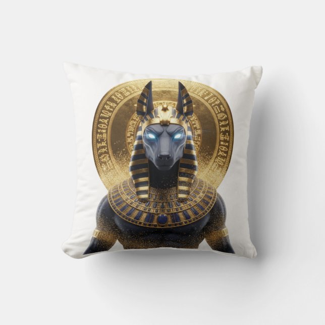 Anubis Jackal Pillow | Ancient Egyptian God Decora (Front)