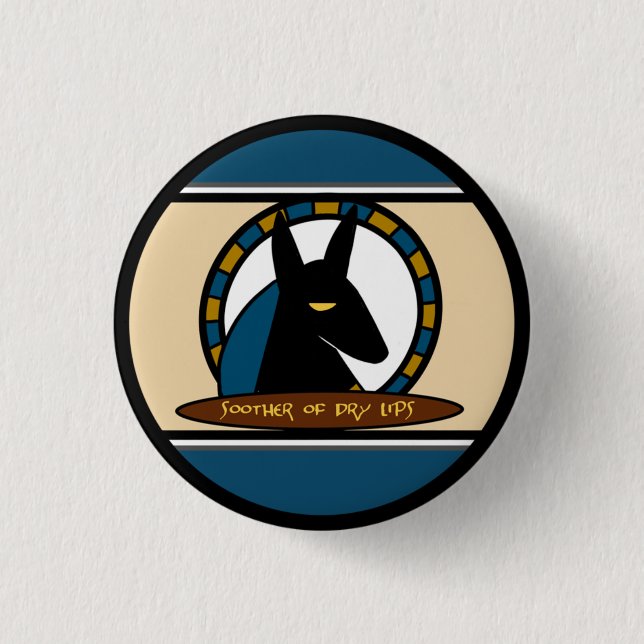 Anubis Lip Balm 3 Cm Round Badge (Front)