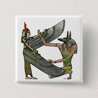 Anubis & Nut 15 Cm Square Badge
